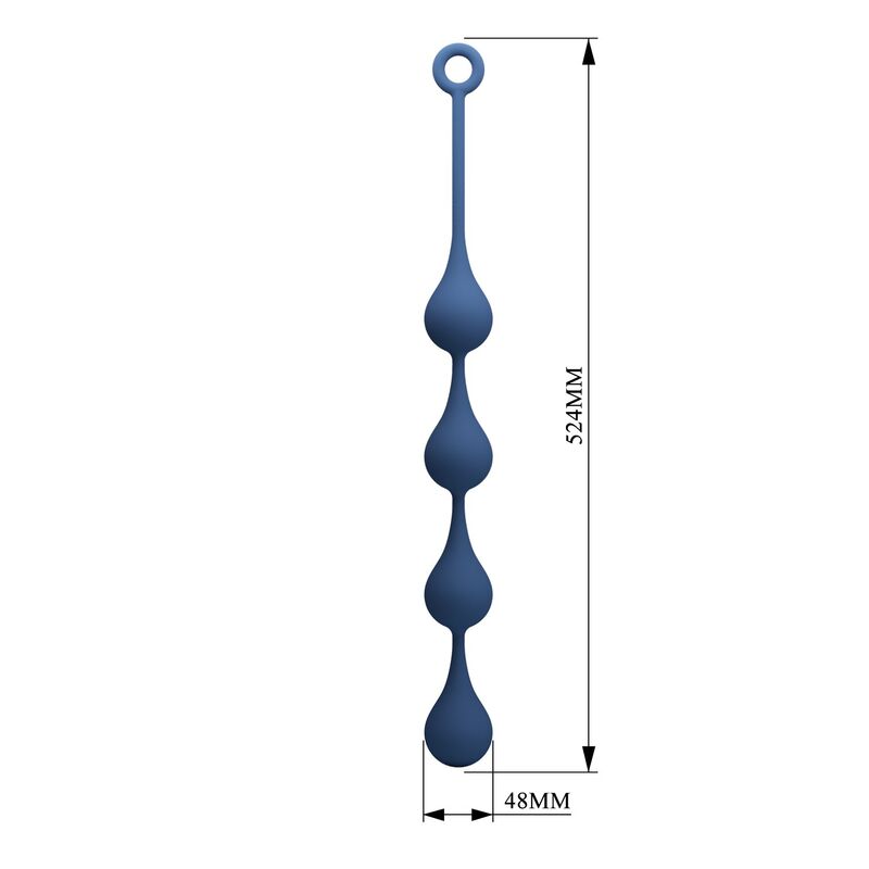 MR PLAY - BLUE SILICONE ANAL BEADS SIZE XL 52.5 CM