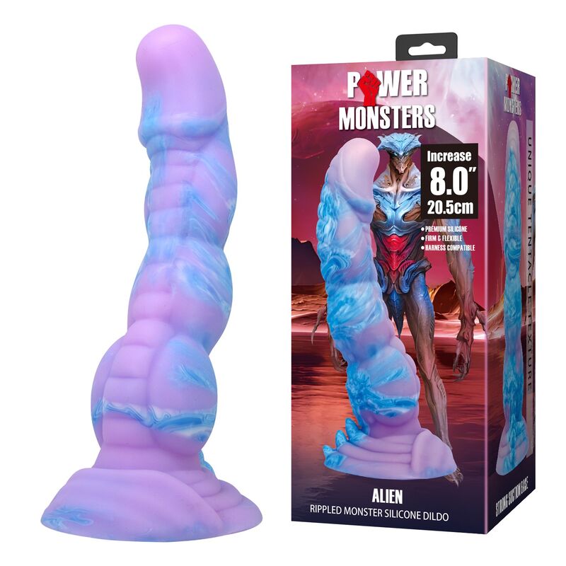 POWER MONSTERS - ALIEN FANTASY SILICONE DILDO 20.5 CM Ø 4.8 CM