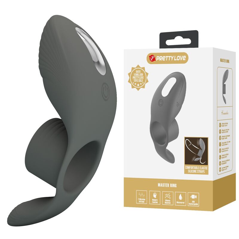 PRETTY LOVE - RECHARGEABLE VIBRATING RING WITH DUAL STIMULATION