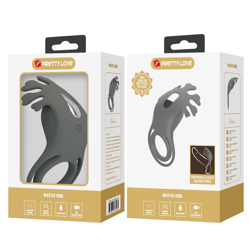 PRETTY LOVE - RECHARGEABLE VIBRATING RING WITH STIMULATOR