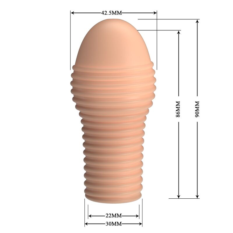 PRETTY LOVE - HOTTT PENIS SLEEVE GET YOUR PENIS THICKER NATURAL COLOR