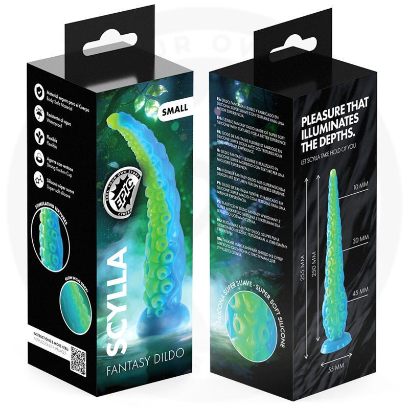 EPIC - SCYLLA DILDO THIN TENTACLE FLUORESCENT SMALL SIZE