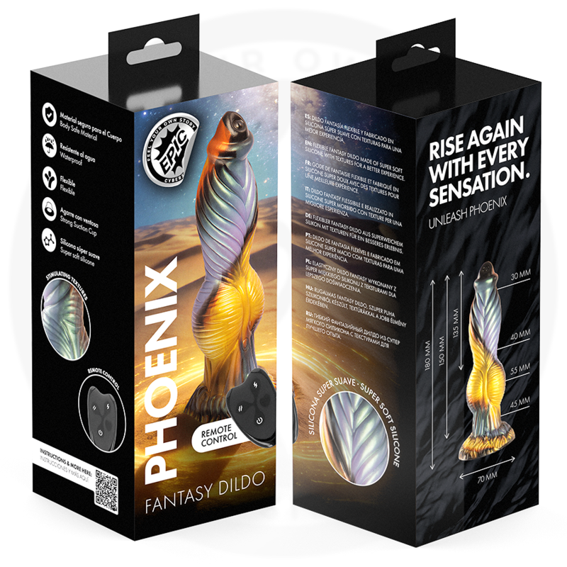EPIC - PHOENIX DILDO THE RESURGENCE OF PLEASURE RECHARGEABLE REMOTE CONTROL