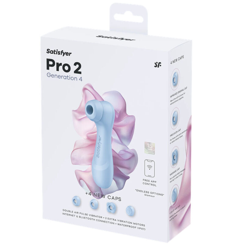 SATISFYER - PRO 2 GENERATION 4 CLITORAL STIMULATOR SERENE BLUE