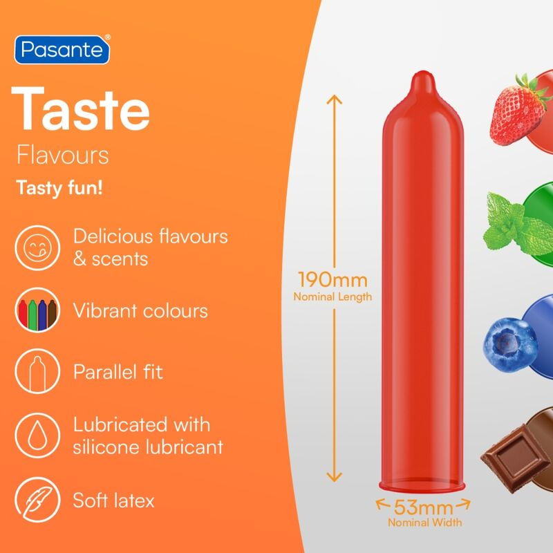 PASANTE - CONDOMS FLAVOR MINT BAG 144 UNITS