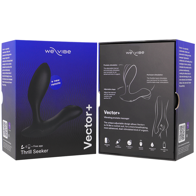 WE-VIBE - VECTOR+ BLACK PROSTATE MASSAGER REMOTE CONTROL