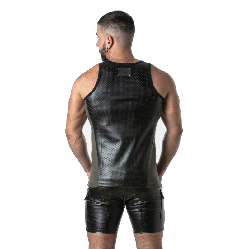 LOCKER GEAR - PUNCH HOLE LEATHERETTE TANK TOP