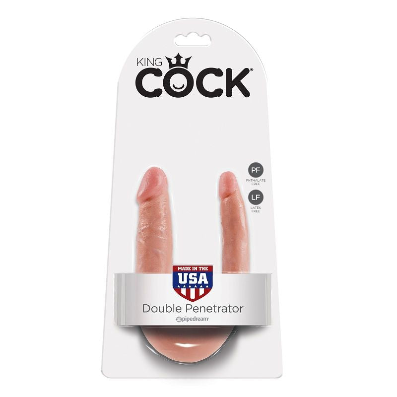 KING COCK - FLESH PETIT DOUBLE MALÉFIQUE EN U DE 12,7 CM