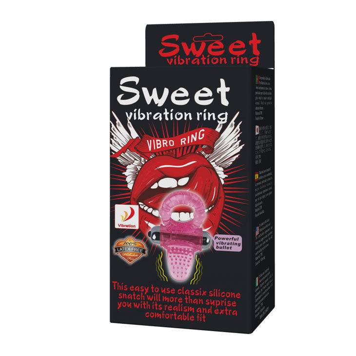 BAILE - ANILLO VIBRADOR PARA PENE SWEET ABS 10 RITMOS ROSA