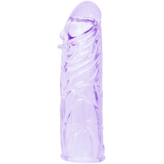 BAILE - FUNDA LILA PARA EL PENE EN SILICONA ADAPTABLE DE 13 CM
