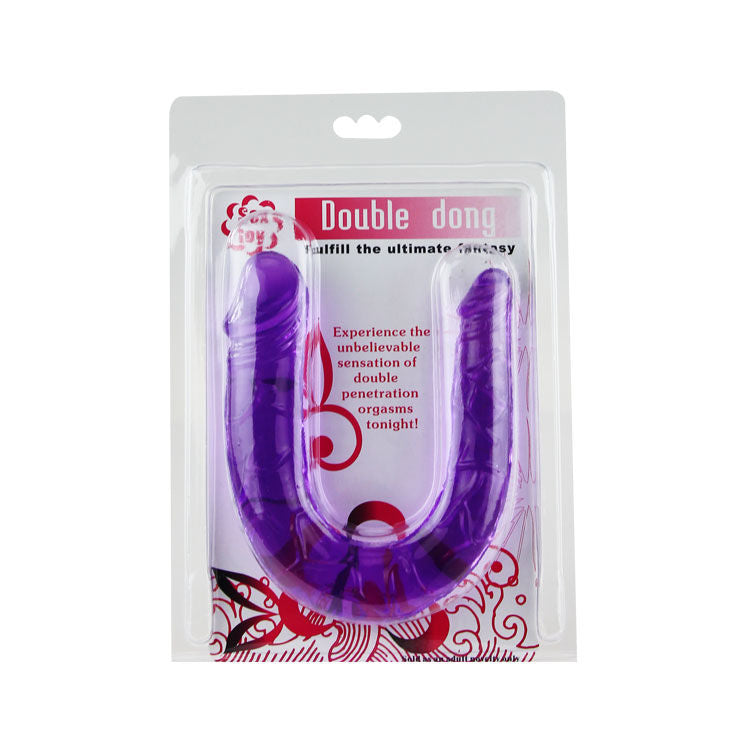 BAILE - DOUBLE GODEMICHET EN GELÉE VIOLETTE FLEXIBLE