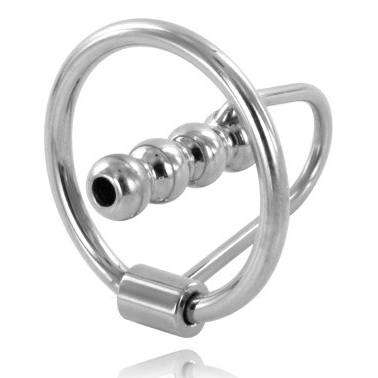METAL HARD - ANILLO DE GLANDE CON TAPÓN URETRAL 28MM