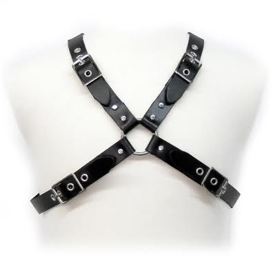 HARNAIS EN CUIR NOIR POUR HOMMES