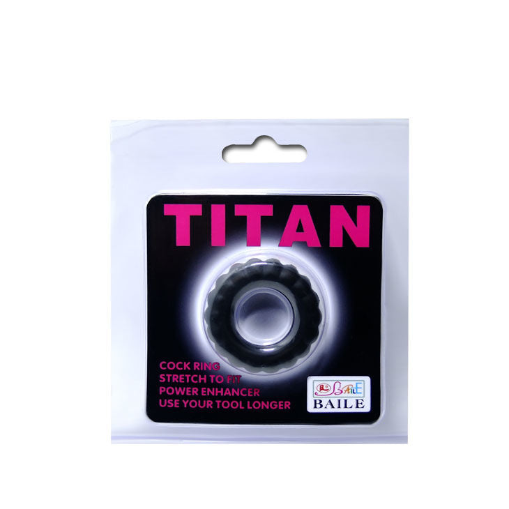 BAILE - ANILLO PENEANO TITAN NEGRO 2 CM