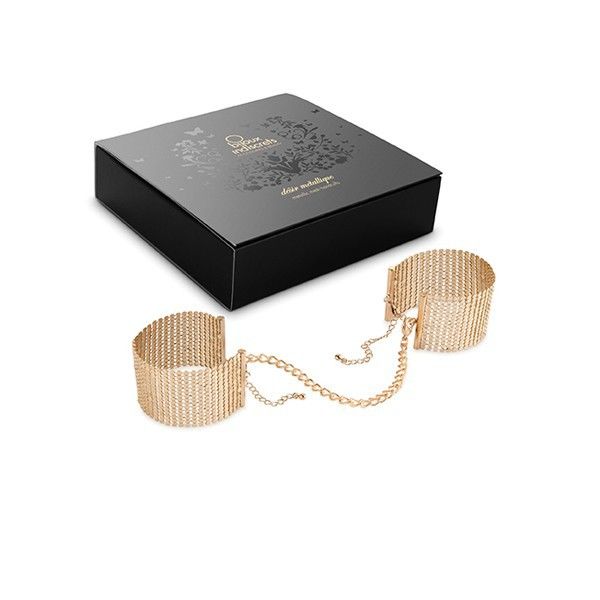 BIJOUX INDISCRETS - DÃSIR MÃTALLIQUE GOLDEN METAL MESH HANDCUFFS