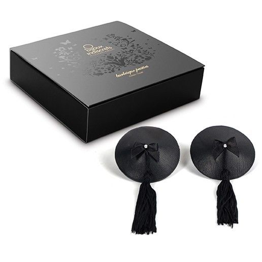 BIJOUX INDISCRETS - BURLESQUE BLACK NIPPLE COVERS