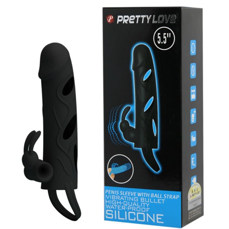 PRETTY LOVE - GAINE EN SILICONE AVEC VIBRATIONS 14 CM 1.0