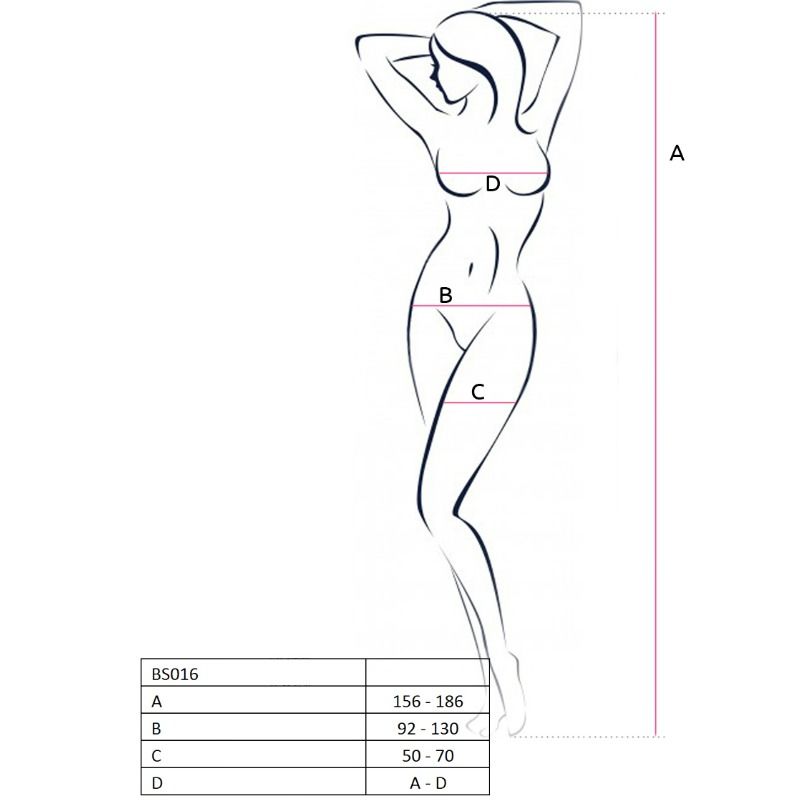 PASSION - FEMME BS016 BODY BAS NOIR TAILLE UNIQUE