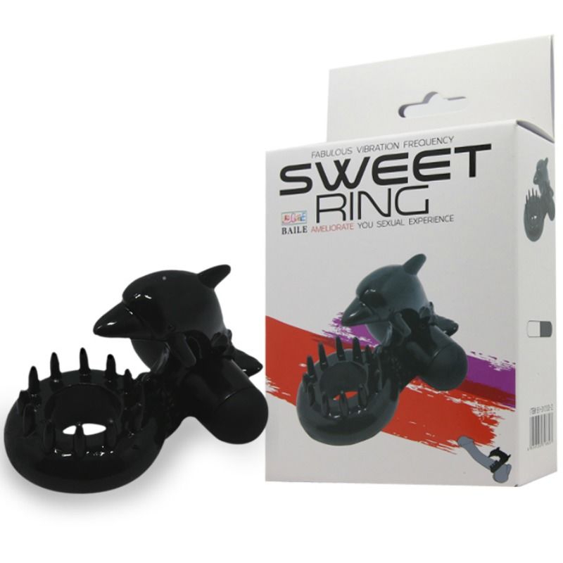 BAILE - ANNEAU VIBRANT SWEET RING RING AVEC STIMULATEUR CLITORIDIEN DAUPHIN
