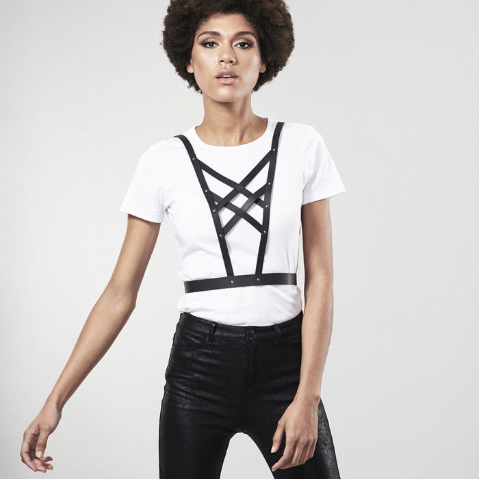 BIJOUX INDISCRETS - MAZE CROSSOVER HARNESS WITH BLACK NECKLINE