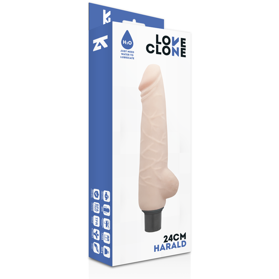 LOVECLONE - VIBRADOR AUTO LUBRICANTE HARALD 24 CM -Ø- 4 CM