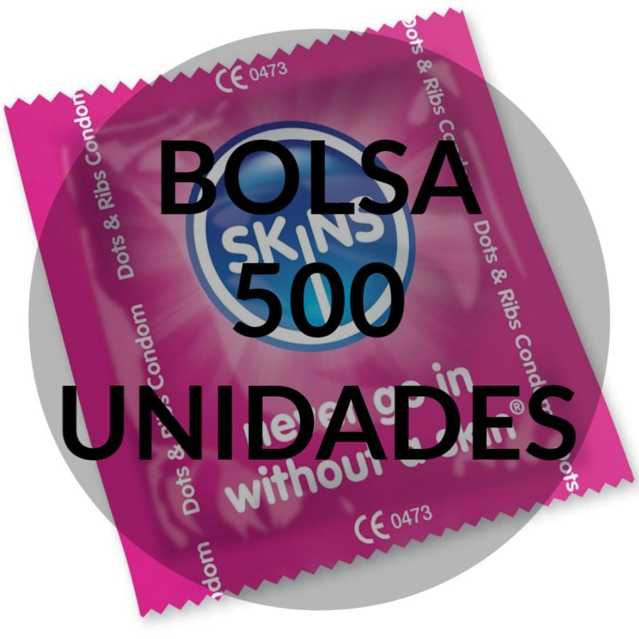 SKINS - CONDOMS POINTS & STRIPS BAG 500 UNITS