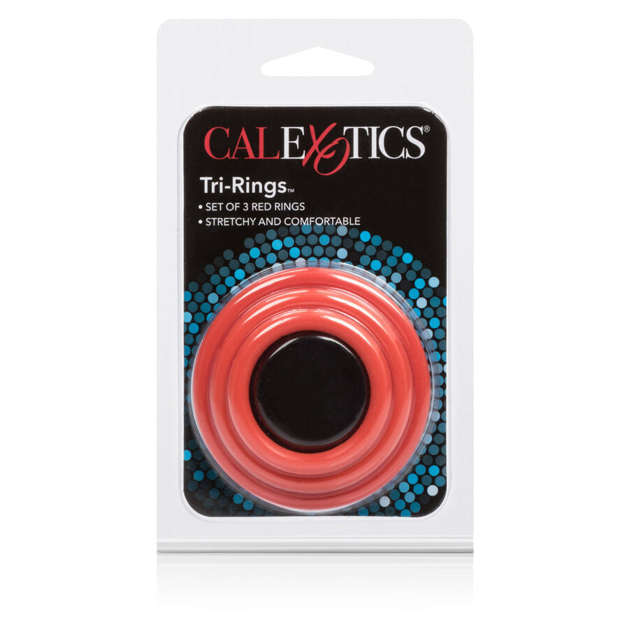 CALEXOTICS - SET DE TRES ANILLOS ROJO