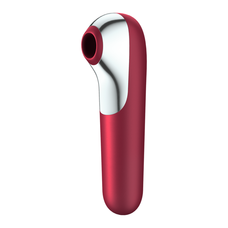 SATISFYER - DUAL LOVE VIBRADOR Y ESTIMULADOR DE SUCCIÓN CON AIRE PULSADO ROJO