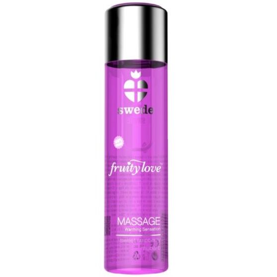 SWEDE - ACEITE DE MASAJE EFECTO CALOR FRUITY LOVE CON AROMA A FRAMBUESA Y RUIBARBO 60 ML