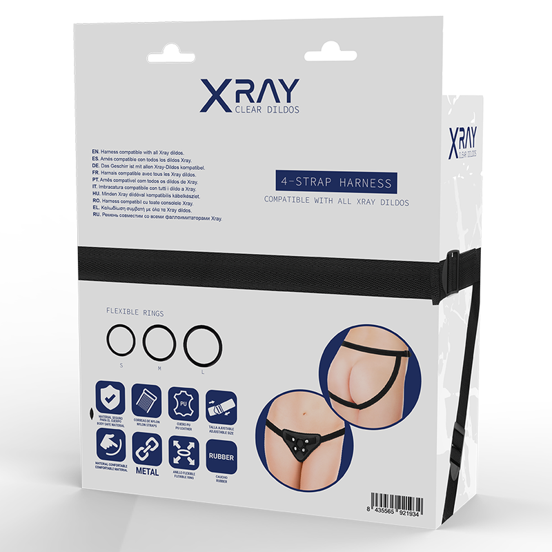 X RAY - ARNÉS CON ANILLOS DE SILICONA
