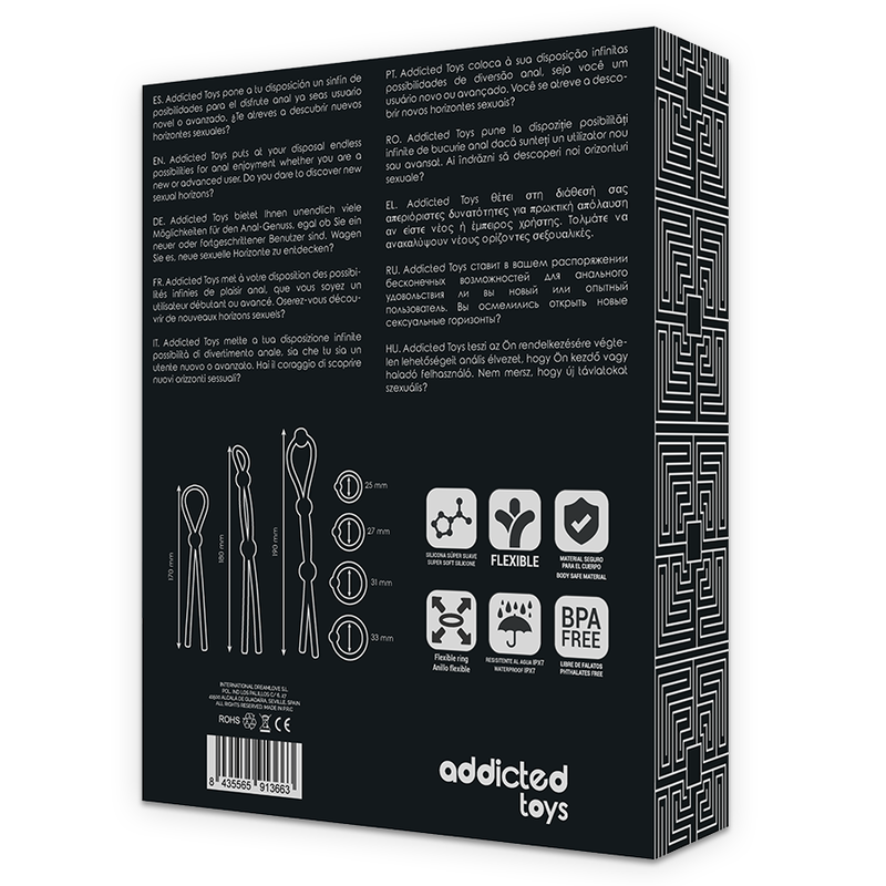 ADDICTED TOYS - ENSEMBLE DE 7 ANNEAUX PÉNIS EN SILICONE SOUPLE