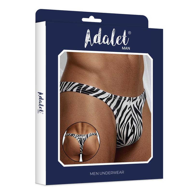 ADALET MAN - JAKE THONG LOW-RISE ZEBRA