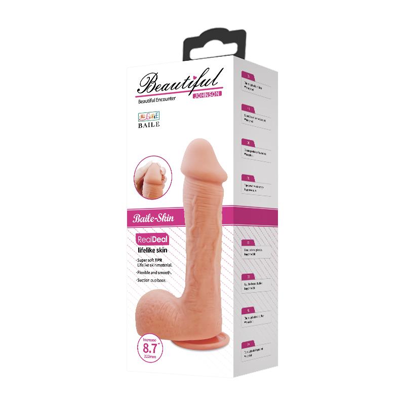 BAILE - JOHNSON RELISTIC DILDO WITH SUCTION CUP FLESH