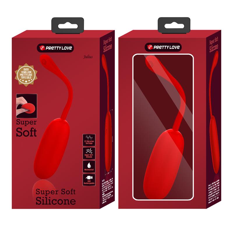 PRETTYLOVE - JULIUS VIBRATING EGG RED