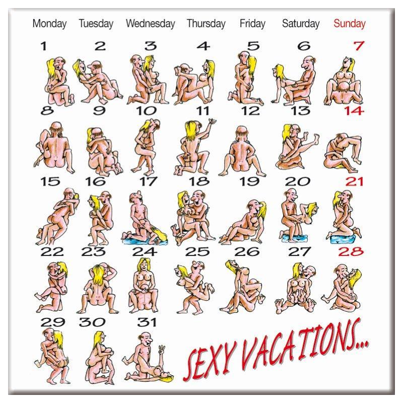 DIVERTY SEX - KAMASUTRA CALENDAR MAGNET