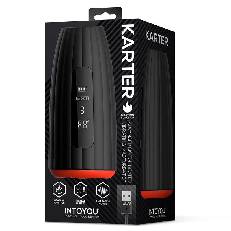 INTOYOU - KARTER ADVANCED MASTURBATOR WITH VIBRATION, HEAT AND DIGITAL SCREEN