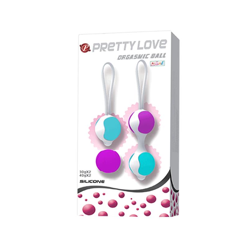PRETTYLOVE - KEGEL BALLS ORGASMIC BALLS PINK AND BLUE