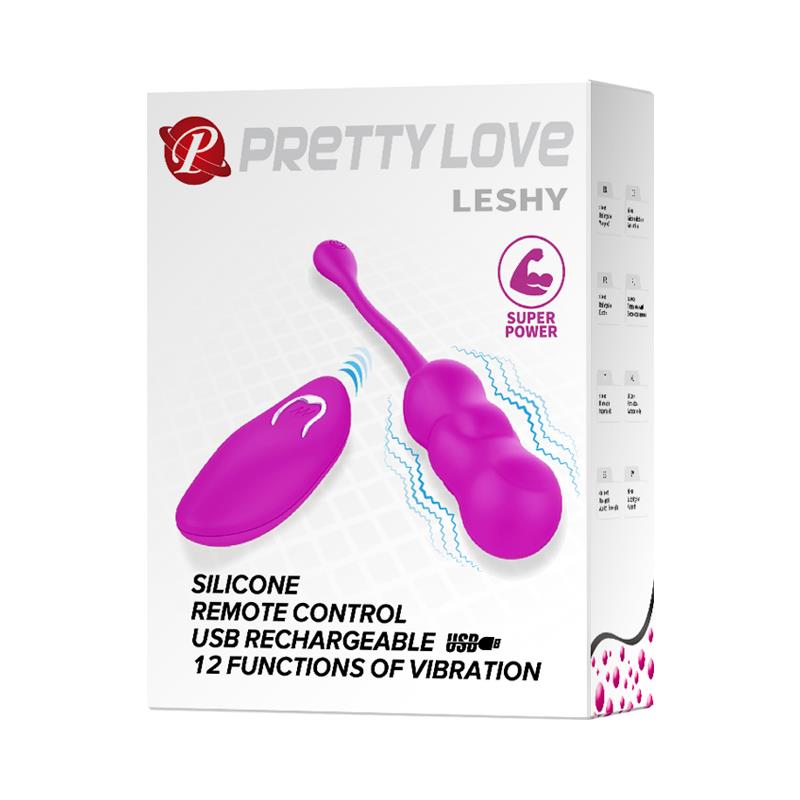 PRETTYLOVE - LESHY VIBRATING EGG WITH REMOTE CONTROL USB