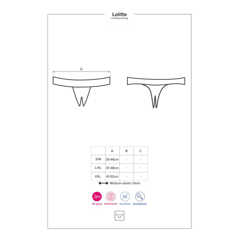OBSESSIVE - LETICA CROTCHLESS THONG
