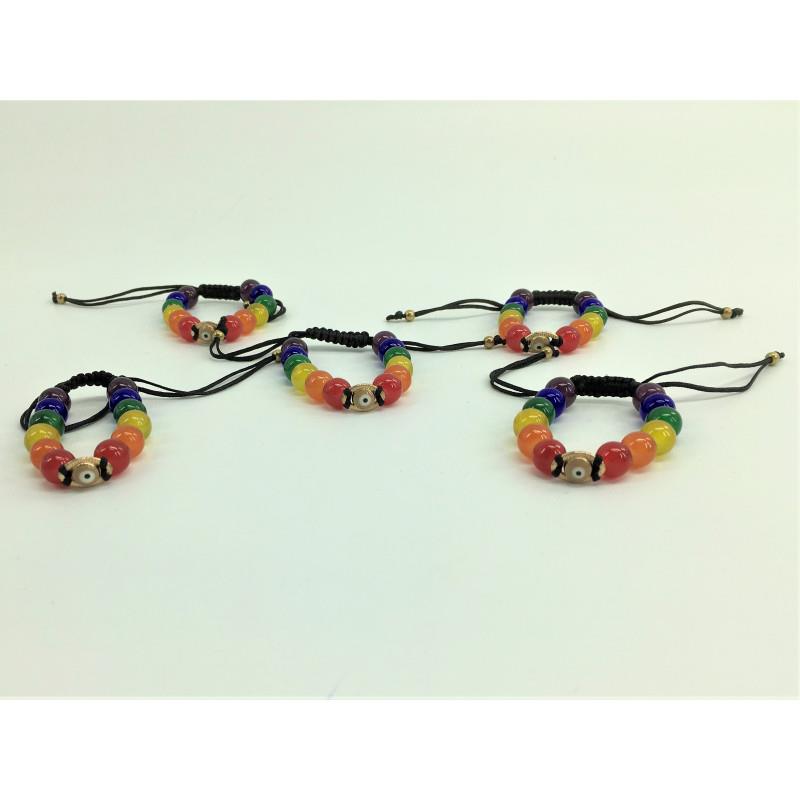 DIVERTY SEX - LGBT+ PRIDE AND TURQUISH EYE BRACELET