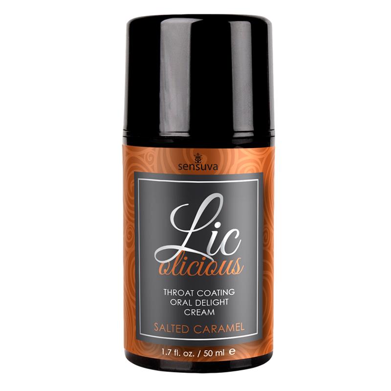 SENSUVA - CREMA DESENSIBILIZANTE PARA GARGANTA LIC-O-LICIUS SABOR CARAMELO SALADO 50 ML