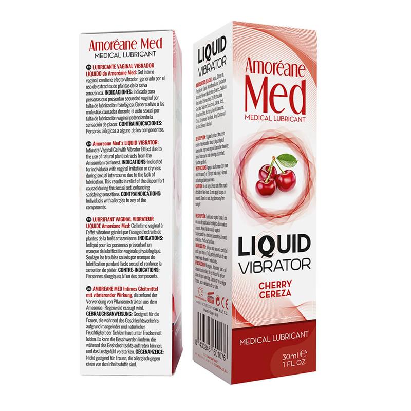 AMOREANE - LIQUID VIBRATOR CHERRY FLAVOR 30 ML