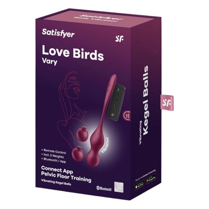 SATISFYER - LOVE BIRDS VARY CONNECT APP WINE RED