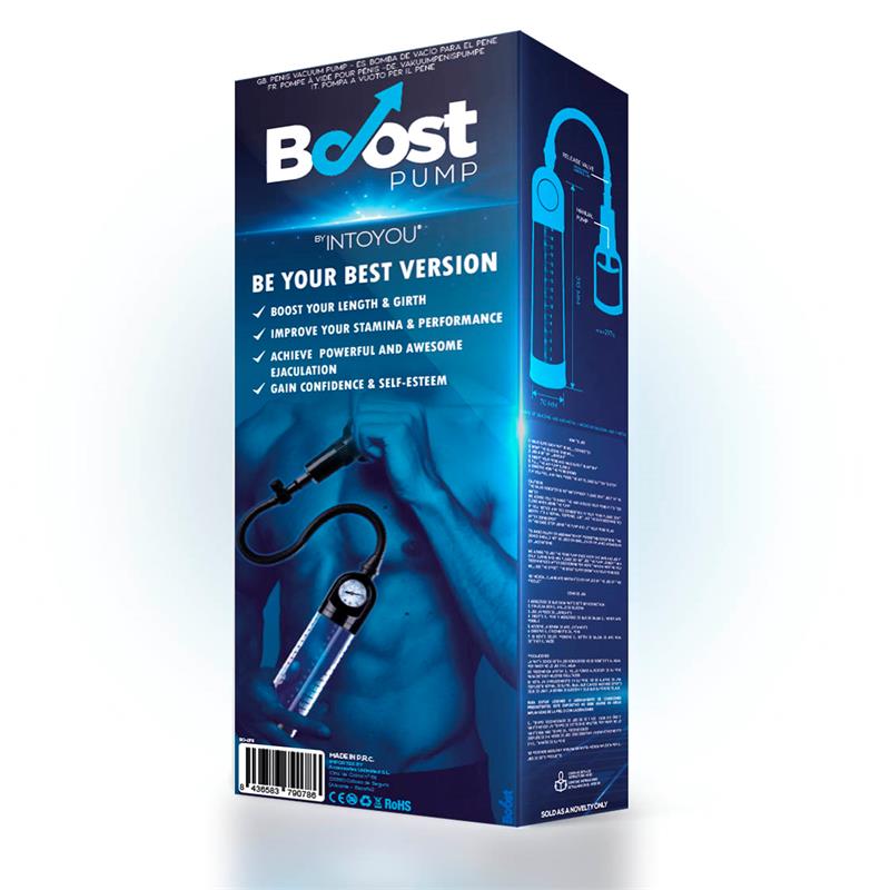 BOOST PUMPS - MANUAL PENIS PUMP WITH VALVE PSX03 CRYSTAL