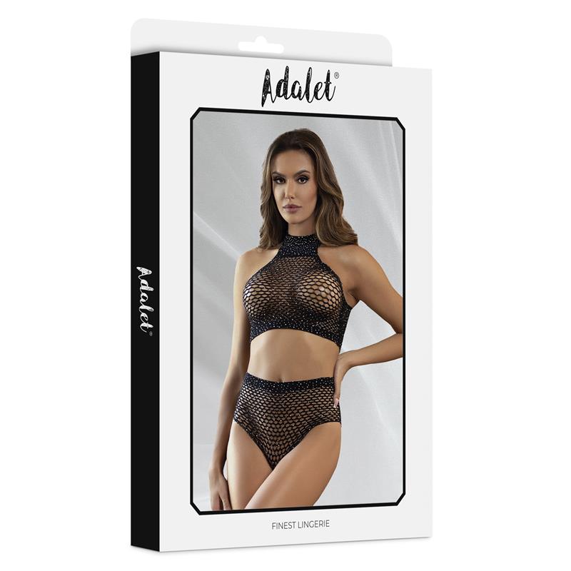 ADALET LINGERIE - MARGA TOP AND PANTIES FISHNET SET