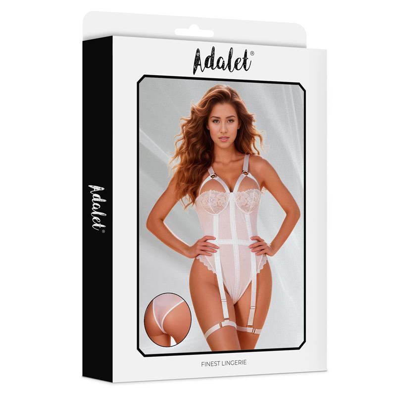 ADALET LINGERIE - MARY TEDDY WITH GARTER LEG RING