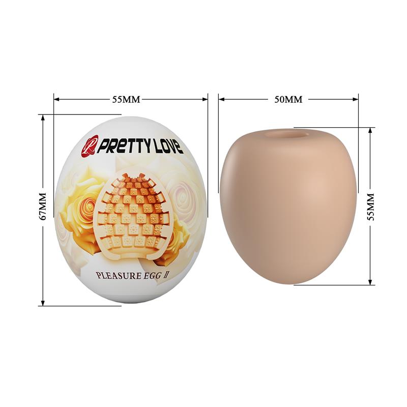PRETTYLOVE - MASTURBATOR EGG PLEASURE EGG II ORANGE