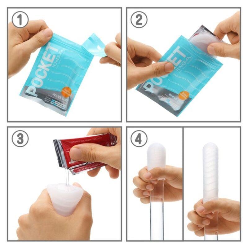 TENGA - MASTURBATOR POCKET WAVE LINE