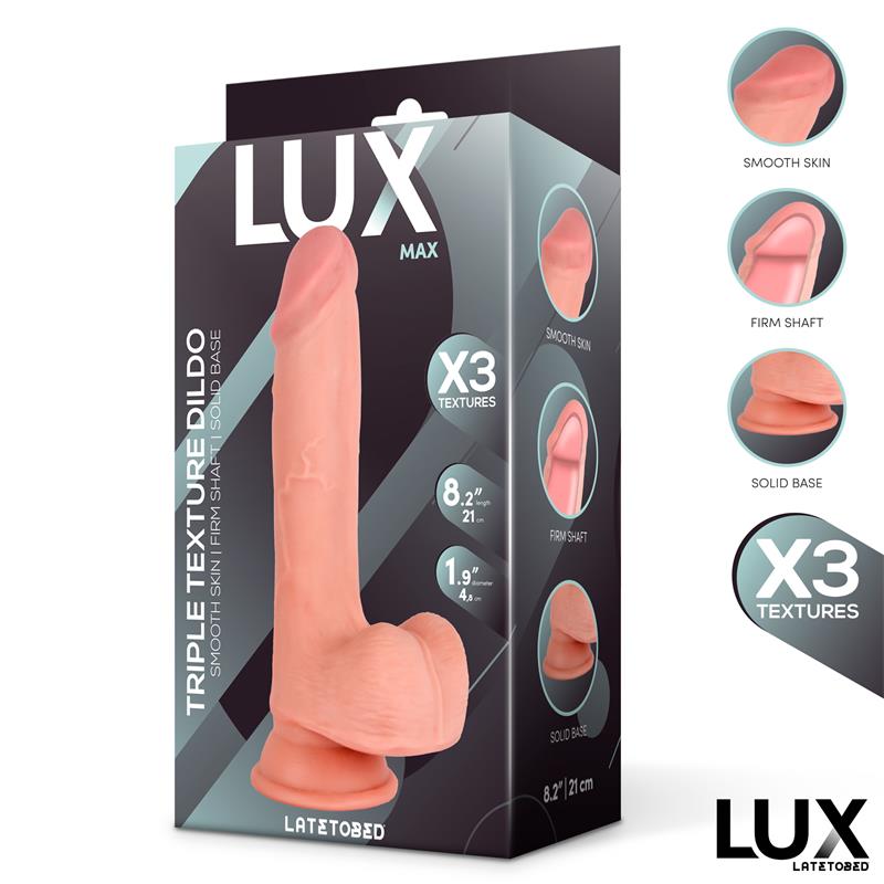 LUX - MAX TRIPLE DENSITY DILDO WITH BALLS 8.2