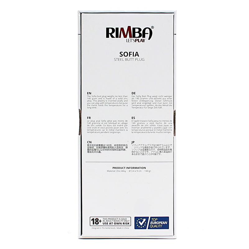 RIMBA TOYS - METAL BUTT PLUG SOFIA CLEAR JEWEL